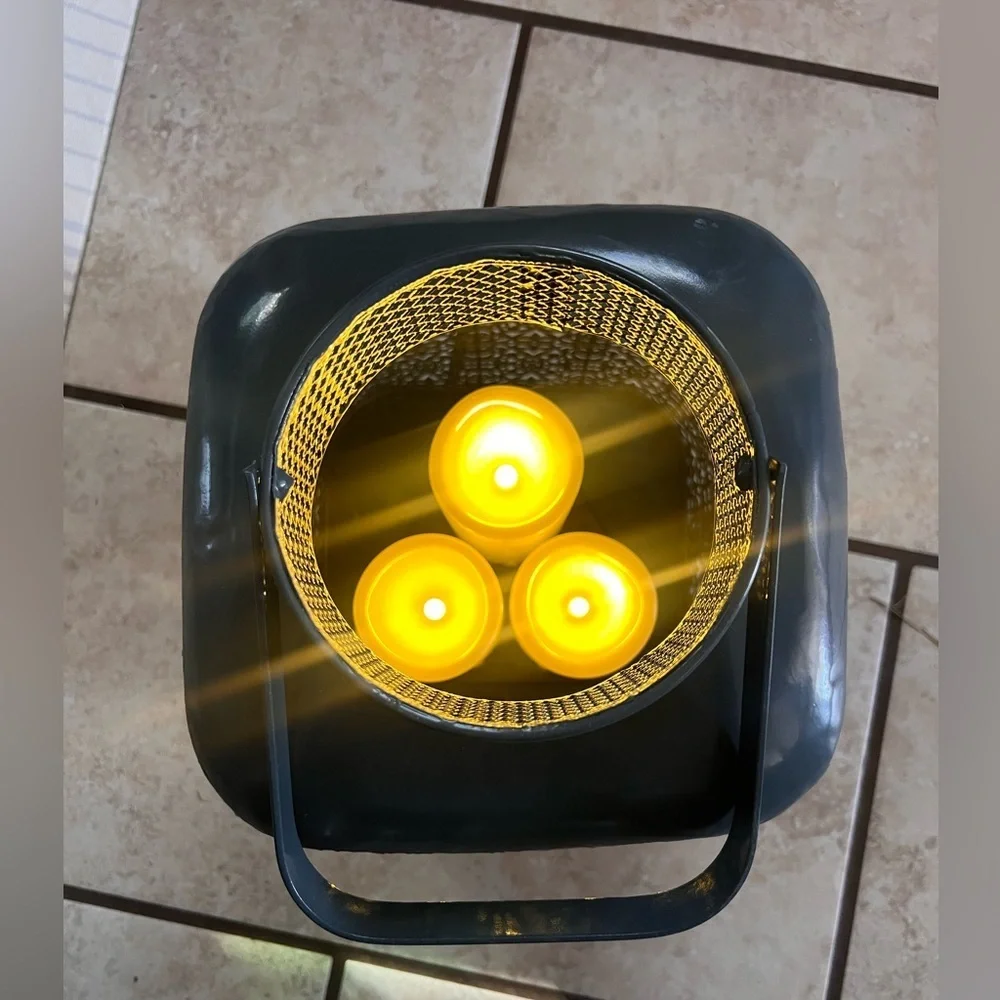 Navy Outdoor lighted lantern